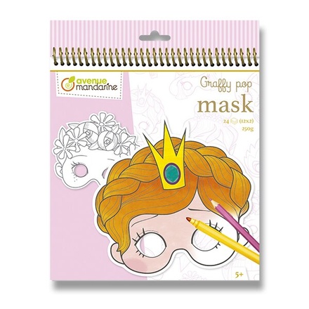 Papírenské zboží - Omalovánky Avenue Mandarine Graffy Pop Mask pro holky