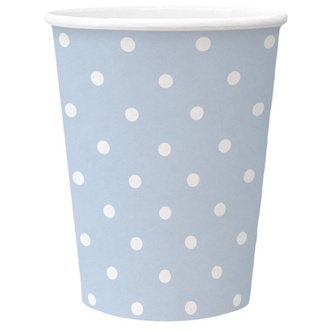 Papírenské zboží - Papírový kelímek PAW Eco 250 ml Dots light blue [8 ks]