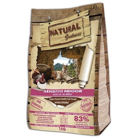 Papírenské zboží - Natural Greatness Sensitive Indoor Cat Rec./kuře,krůta/ 600g 