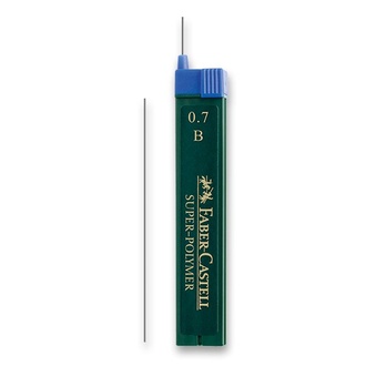 Papírenské zboží - Grafitové tuhy Superpolymer 0.7mm B Faber Castell 120701