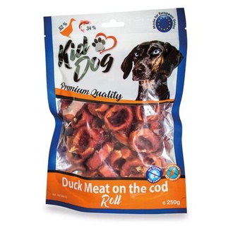 Papírenské zboží - KIDDOG kachní masíčko na tresčí rolce 250 g 