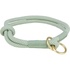 Papírenské zboží - Rundes, halb einziehbares Soft Rope-Halsband, Salbei/Mint S-M: 40 cm/ 10 mm