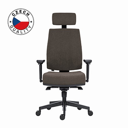 Papírenské zboží - Powerton Kancelářské ergonomické křeslo Jana, Šedé