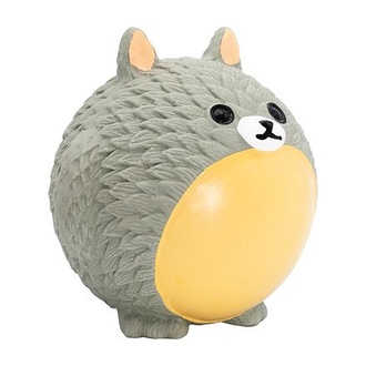 Papírenské zboží - Míček v designu zvířátka Totoro, se zvukem, 8 cm, latex, šedá, HipHop