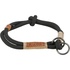 Papírenské zboží - BE NORDIC halb einziehbares Halsband, schwarz/sand S-M: 40 cm/ 8 mm