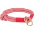 Papírenské zboží - Rundes, halb einziehbares Soft Rope-Halsband, rot/creme S: 35 cm/ 10 mm