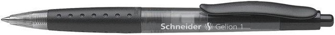 Papírenské zboží - Gelschreiber Gelion 1, schwarz, 0,4 mm, Druckmechanik, SCHNEIDER