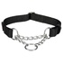 Papírenské zboží - Halbeinziehbares Halsband aus Nylon PREMIUM – schwarz S-M: 30–40 cm/15 mm