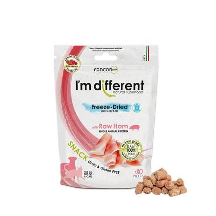 Papírenské zboží - I´M DIFFERENT SNACK šunka - mrazem sušený pamlsek, 40 g 