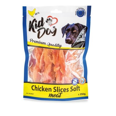 Papírenské zboží - KIDDOG kuřecí plátek, měkké masíčko 250 g 