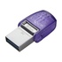 Papírenské zboží - Kingston USB flash disk OTG, USB 3.0 (3.2 Gen 1), 64GB, Data Traveler microDuo3 G2, stříb