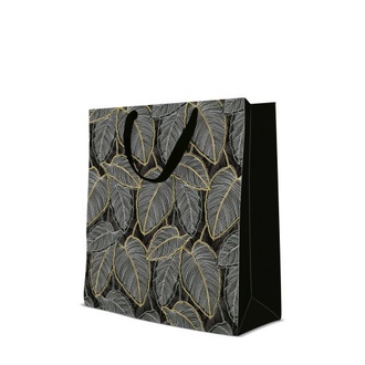 Papírenské zboží - Dárková taška premium velká - Jungle Leaves 26,5x13x33,5 cm